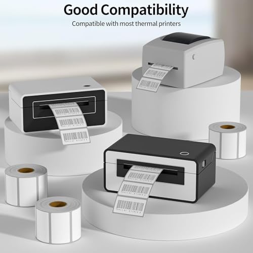 Image of 3000 Labels (2 Roll of 1500) 2 inch x 1 inch Inches (50 x 25 mm) Direct Thermal Printer Stickers Best for Barcode, Product, FNSKU, Inventory,Price,Compatible with All Type of Direct Thermal Label Printer