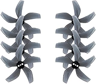 Gemfan 4Pairs D51-2020 51mm 5-Blade PC Propeller with 1.5mm Mounting Hole for RC FPV Racing Freestyle 2inch Cinewhoop Ducted Drone (Light Grey)