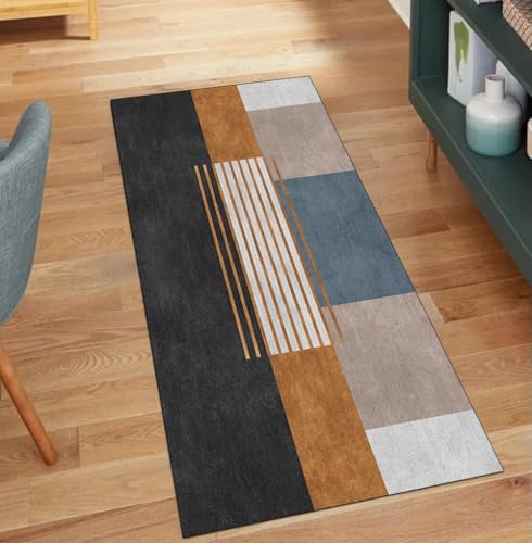 Alfombra patchwork de cocina lavable multicolor de 110 x 150 cm 2