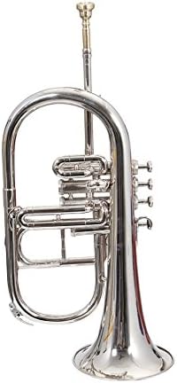SM'SAI MUSICALS SILVER Bb FLUGEL HORN WITH FREE HARD CASE+MOUTHPIECE