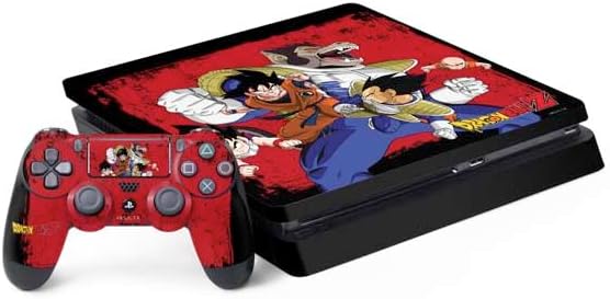 Skinit Decal Gaming Skin Compatible with PS4 Slim Bundle - Officially Licensed Dragon Ball Z Capsule Corp Design