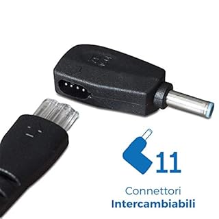 Vultech 120W 5A Caricatore PC Universale Autosettante per Notebook HP, Asus, Lenovo, Dell, Acer, Samsung, Sony, Toshiba, MSI – Compatibile con Ultrabook e Chromebook – 11 Connettori Inclusi