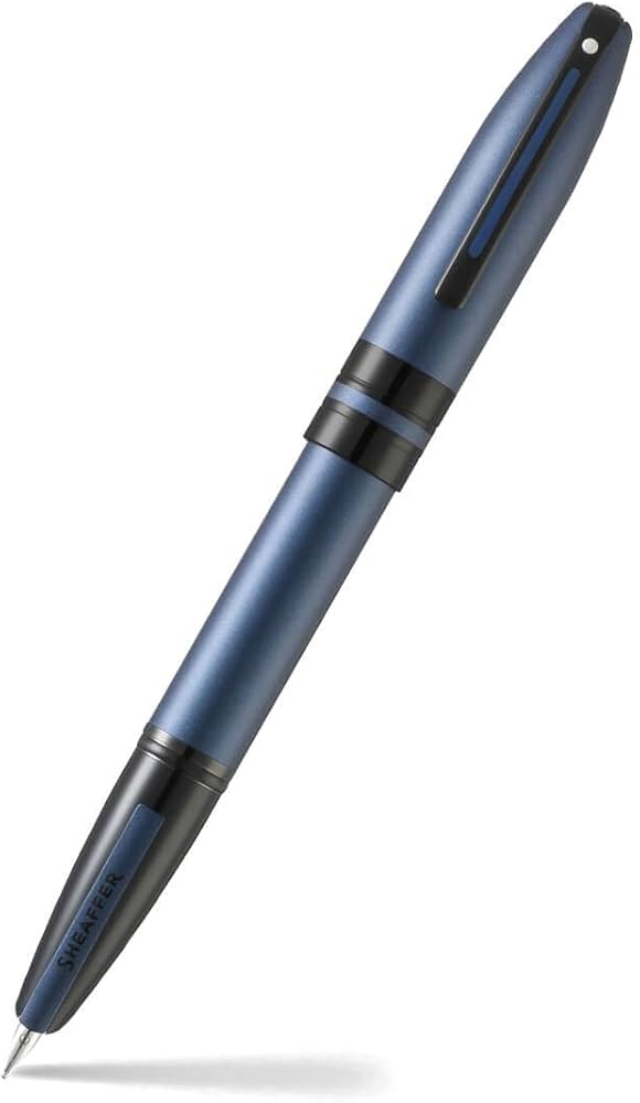 Amazon | Sheaffer Icon メタリックブルー 光沢ブラックPVDアプリ付き