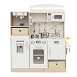 Machine à Café et Machine à Glace Amusantes : La machine à café simulée permet aux enfants de faire semblant de déguster une tasse de café. Ils peuvent insérer 2 glaçons derrière la porte de la machine à glace et appuyer pour faire tomber les glaçons. De plus, le téléphone réaliste ajoute beaucoup de plaisir au jeu téléphonique.