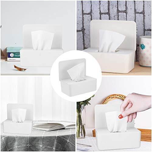 Wipes Dispenser Case Box, Baby Wipes Box Dispenser, Dry Wet Tissue Paper Case Holder, Tissue Storage Box Case with Lid, Keep Wipes Fresh, Nappy Box Organiser Storage for Office, Home Accessories