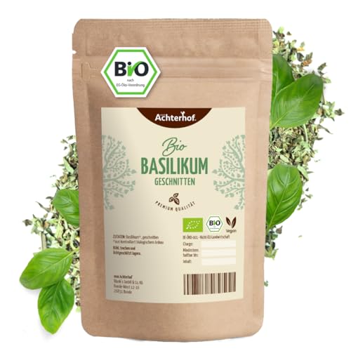 Basilikum getrocknet BIO | 500g | Basilikumblätter gerebelt | Als Gewürz oder Tee | vom Achterhof
