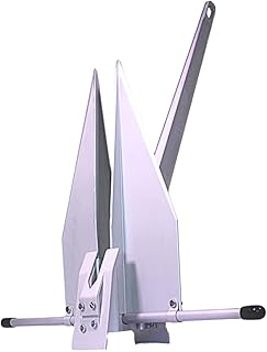 MarineNow Premium Aluminum Fluke Style Anchor – 4 lb, 7 lb, 47 lb | Fits Boats 16–68 ft | Ultralight Alloy with Dual Shank Angles (32°/45°) | Corrosion-Resistant | Compact, Easy to Assemble