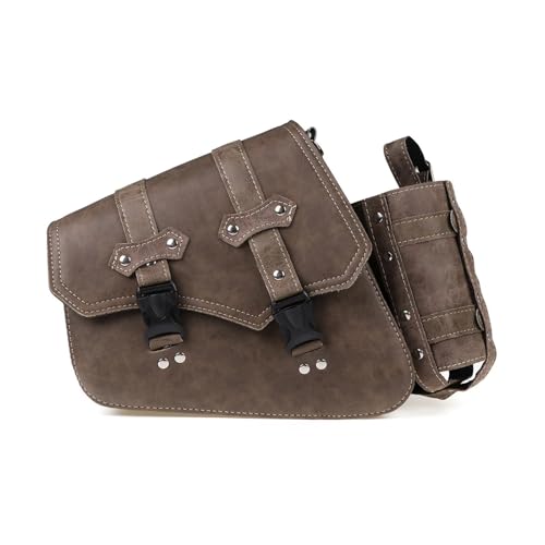 Sacoche arrière de moto vintage marron étanche pour bagages et outils
