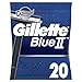 Gillette BlueII Rasoi Da Uomo Usa E Getta Confezione Da 20, Rasoio A 2 Lame Con Testina Fissa