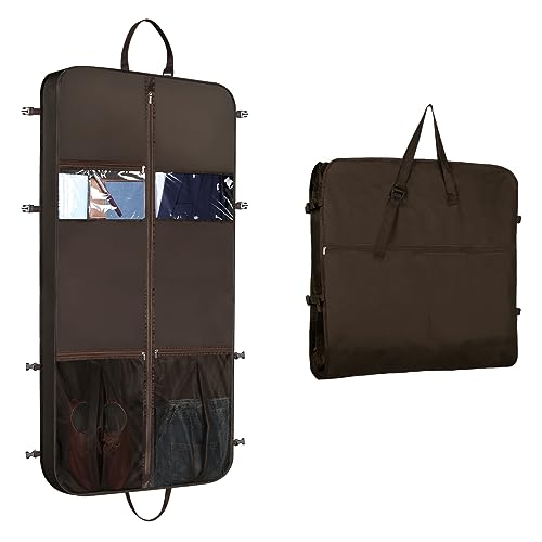 Univivi Large Suit Carrier for Men, Brown