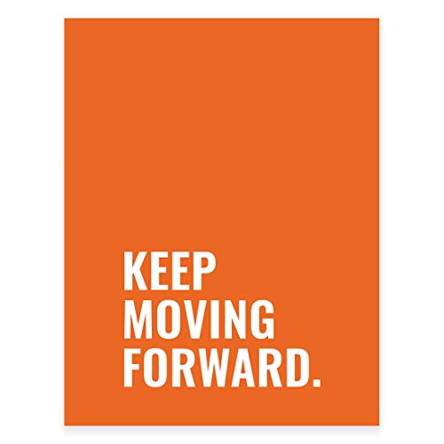 Andaz Press Motivational Wall Art, Keep Moving Forward, 8.5x11-inch Inspirational