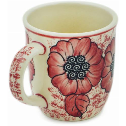 Taza de cerámica artesanal Polmedia 11 oz con diseño Floral miniatura 2