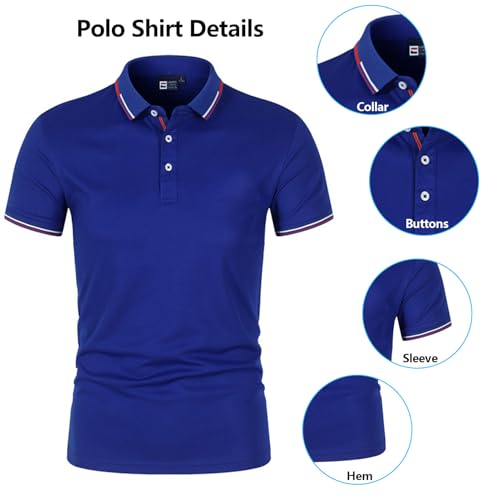 Men Polo Shirts Lightweight Business T-Shirt Athletic Golf Tennis Shirt Casual Short Sleeve Top Basic Tees2