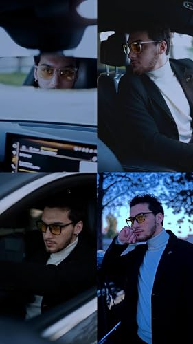 VISOONE Blue Light Blocking Glasses Square with Anti Computer Glare for Gaming Women and Men MONTANA3