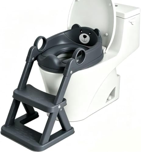 6-Level Toddler Potty Seat with Step Stool, Large Design, Double Non-Slip Pads Ultra-Strong green