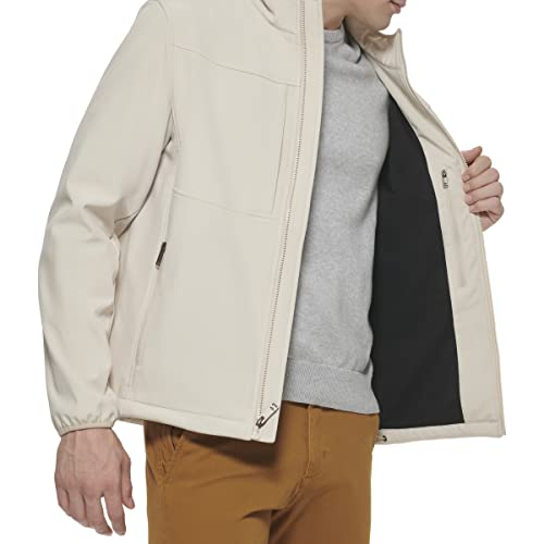 Dockers Men's Clean Zip-Up Softshell Jacket, Khaki, Xxx-Large #TOP5