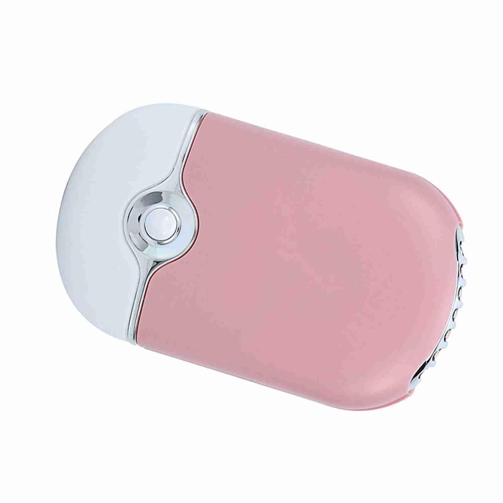 Ventilateur Personnel Mini USB Rechargeable - Avec éponge Humidifiable, Support T, Léger Et Portable