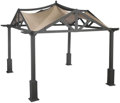 Garden Winds Replacement Canopy for Garden Treasures Pergola Gazebo - Standard 350 - Beige