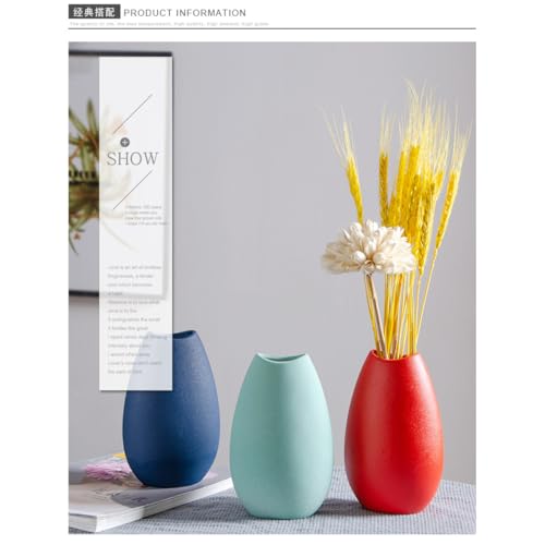 Jarrón de cerámica amarillo floral para decoración mesa chic casa 8