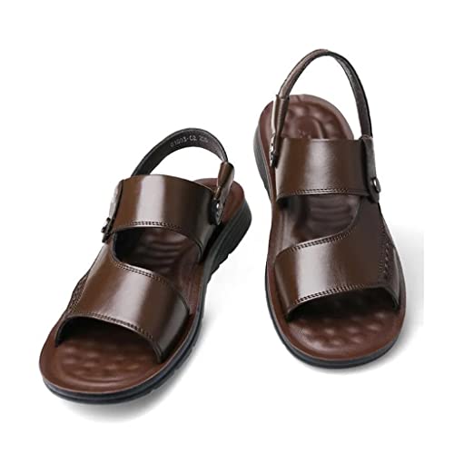 Men's Toe Sandals Fashion Beach Shoes Slippers Leather Sandals(41)