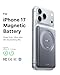 TORRAS Ostand MiniMag Power Bank, 5,000mAh Ultra Slim Magnetic Portable Charger with Stand, Fast Charging for iPhone Air Wireless Mag-Safe Battery Pack for iPhone 17/17 Pro/17 Pro Max/16/15/14, Gray