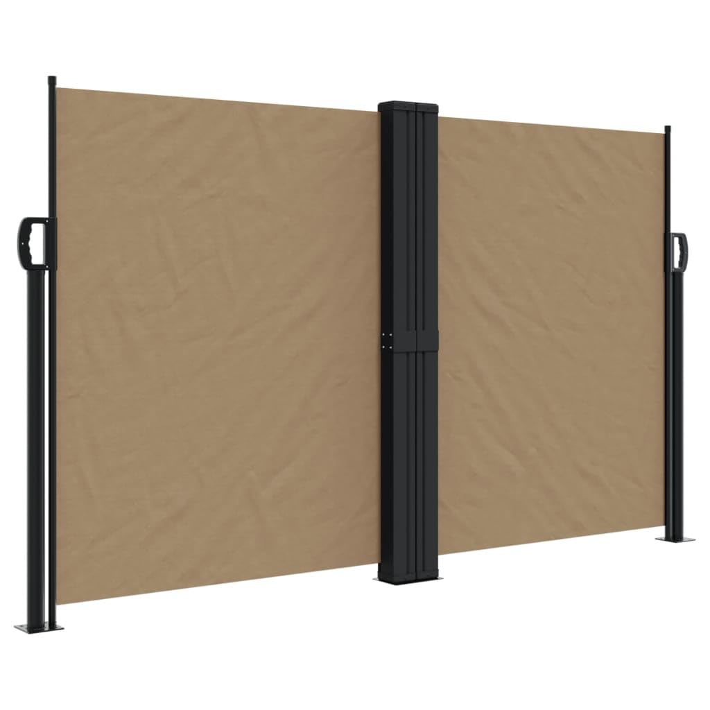 vidaXL Zwijana markiza boczna, taupe, 140x1000 cm