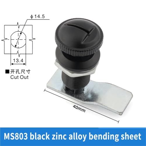 Verrouillage MS803 petit bouton cylindrique pour coffret électrique atelier - 3