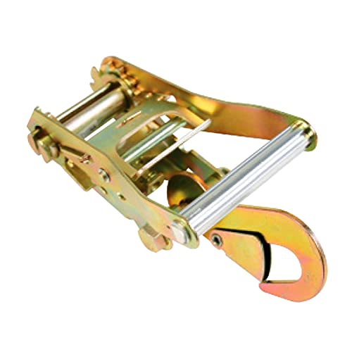 Vulcan Car Tie Down With Snap Hooks - Lasso Style - 2 Inch X 96 Inch - 4 Pack - Classic Yellow - 3,300 Pound Safe Working Load #TOP3