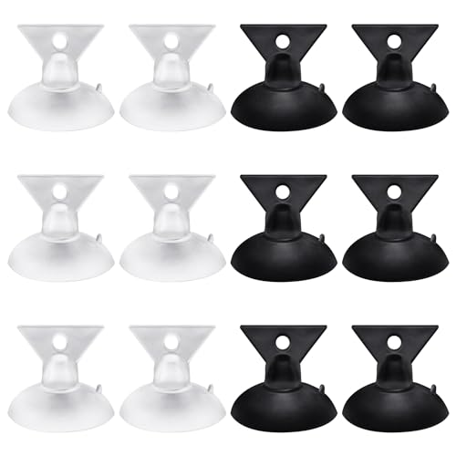 JTMKYO 12 ventosas de cristal GU10/GZ10 para quitar bombillas (negro, transparente)