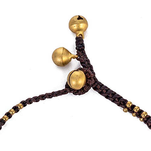 Kelistom Handmade Bohemian Ankle Bracelet with Natural Stone Beads and Vintage Bell Clasp for Women - Image 4
