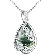 HPQQ Jade Necklace for Women Sterling Silver Hummingbird/Dragonfly/Butterfly/Bee/Cat/Cardinal/Owl...