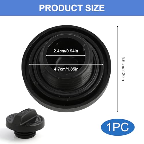 Motoröleinfülldeckel, Auto-Kraftstofftankdeckel Korrosionsbeständig, Gewindeanschluss passend für 15610‑P5G‑000 rostfrei, wasserdicht, für Pkw, Lkw & Wohnmobile