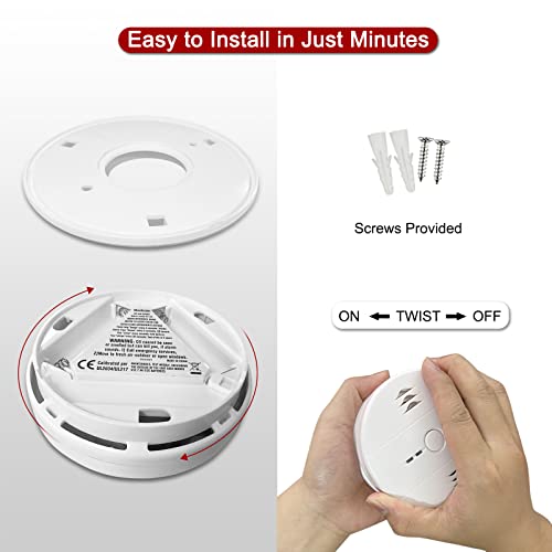 Shackcom Combination Smoke And Carbon Monoxide (Co) Detector Alarm 1 Pack, Protect Your Home From Fire And Gas Leaks, Even When You're Away, Battery Operated #TOP3