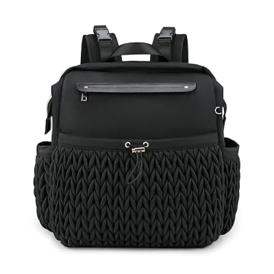 Quilted Diaper Bag Backpack, Maternity Travel Diaper Backpack for Mom Dad