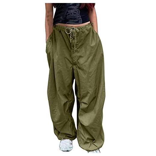 Aimik Short Pants for Women Cargo Pants Women Petite Size Womens Baggy Cargo Pants Streetwear Hip Hop Joggers Sweatpants Drawstring Casual Cargo Pants Women Petite Baggy