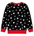 AABESS Girls Boys Ugly Christmas Sweater Kids LED Light Up Christmas Sweaters Reindeer Xmas for School Party Black 9-10Y