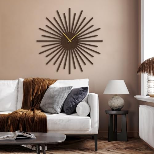 SIGNLEADER 30 Inch Metal Wall Clock Wall Art Decor, Sun