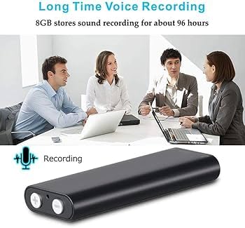 Image of DDLC Mini Small Spy Voice Audio Recorder 8GB Storage Capacity up to 96 Hours Recording | Date & Time Stamp | Easy to Use | Crystal Clear Digital Recording Mp3 Player
