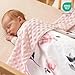 david's kids Micro Fleece Minky Baby Blanket for Girls with Double Layer and Soothing Raised Dots, Breathable and Soft Lightweight Receiving Blanket for Newborns, 30x40 Inches, Floral Flowers