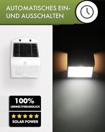 Solarstrahler Ginux Solarlampe für den Außenbereich mit Bewegungsmelder