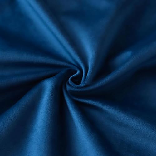Image of Velvet Blue 12x20 Pillow Covers, Set of 2 Decorative Ruffle Cushoin Pillow Covers for Sofa Couch