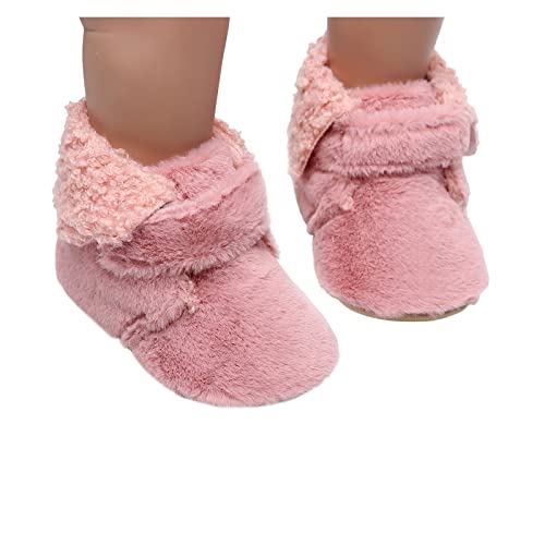 Infant Baby House Booties Newborn Winter Warm Fleece Cozy Slippers Non-Slip Ankle Boots Crib House Sock Shoes3
