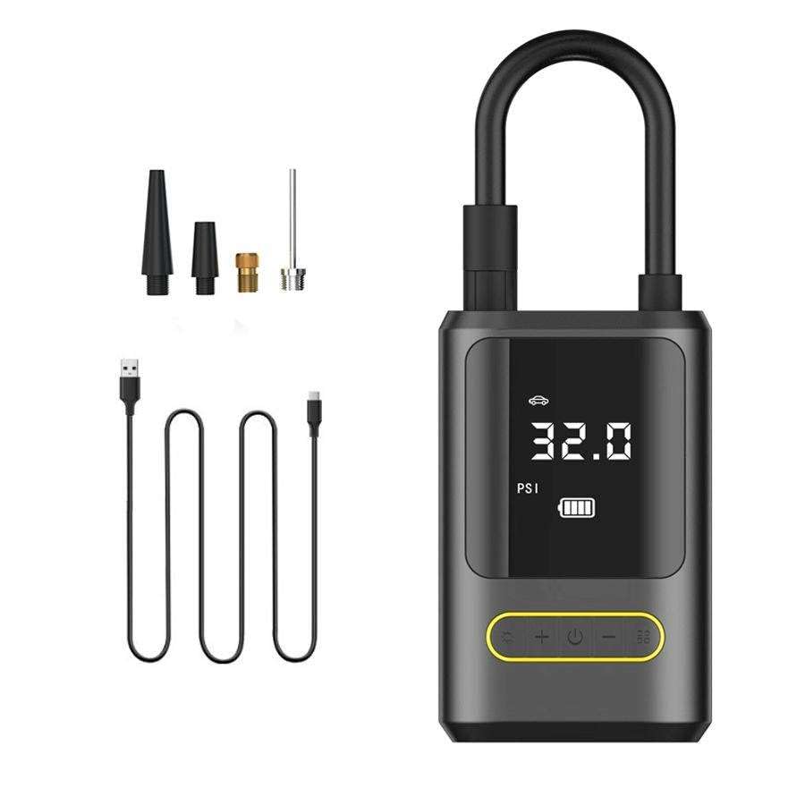 Image of LRSA Tyre Air Pump Cum Phone Powerbank for Car & Bike | 150 Psi | 6000 Mah | Digital Display | 5 Air Fill Modes |Portable Electric Tyre Air Inflator Pump