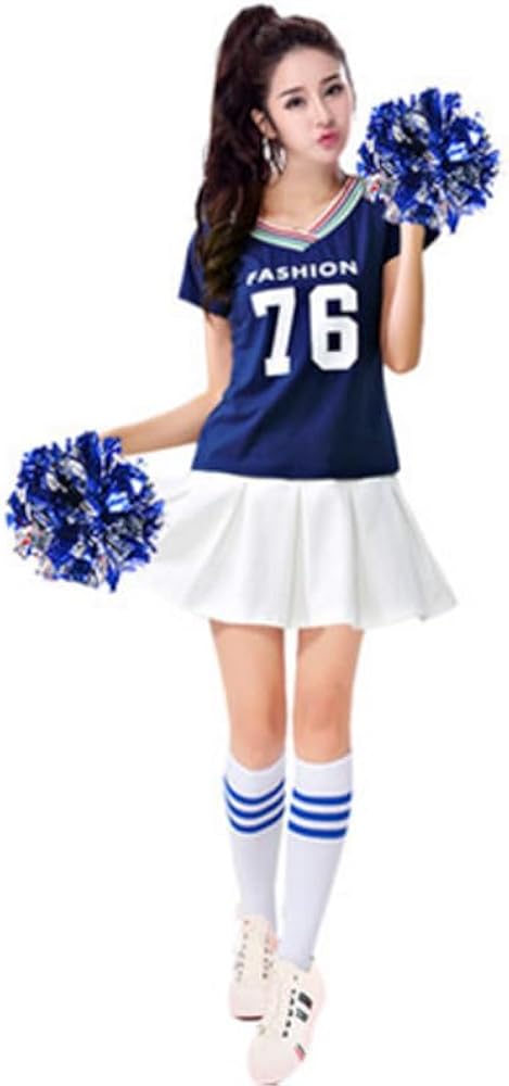 Amazon.co.jp: [ウニヤ] チアガール レディース コスプレ衣装 ポンポン