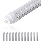 AQIQUUT Led Shop Light, Led Garage Light,8FT FA8 44W T8 6000K 5400LM Clear Cover,for Garage Warehouse Workbench Workshop,12-Pack