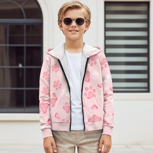 Kids Zip Up Hoodie for Boys & Girls - Lightweight Pullover with Pocket, Full Zipper Jacket, Casual Warm Sweatshirt4