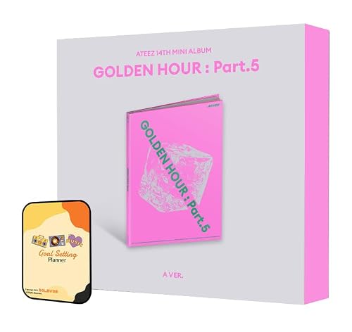 ATEEZ Album - GOLDEN HOUR:PART 5 A ver. (Photobook ver.)+Pre Order Benefits+BolsVos Exclusive Idol-Inspired Giveaways Package