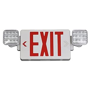 TANLUX Red Exit Sign with Emergency...