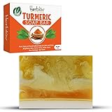 Organic Turmeric Soap Bar | Pure Natural Handcrafted Skincare, Made in USA Face & Body Cleanser with Calendula, Aloe Vera, French Clay | Brightens Skin, Evens Tone, Fades Scars, Sun Damage, Age Spots