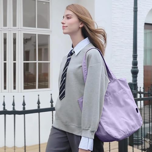 Image of Barsine Tote Bag for Women Unisex Lightweight Nylon Totes Purses and Handbags Large Casual Shoulder Hobo for Travel Gym